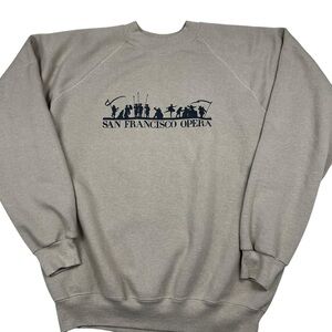 Vintage 80s San Francisco Opera raglan crewneck sweatshirt USA made size medium